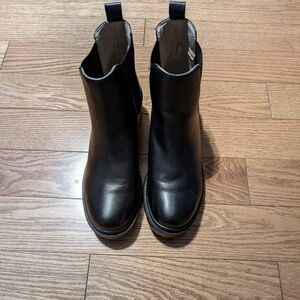 Steve Madden Black Leather Ankle Boots